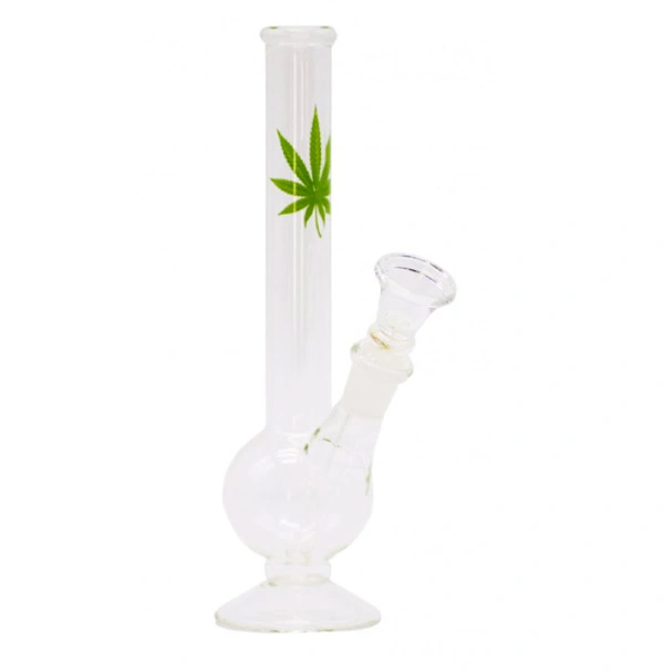 Glass Bong - Weed Leaf - 20cm
