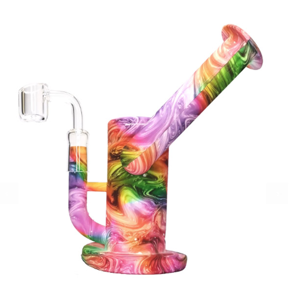 Dab Bong Silicone Dab Bong + Tub Holder & Diffuser - 22cm