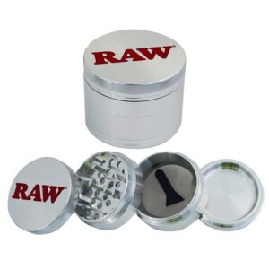 RAW-4-Piece-Grinder-Aluminum RAW 4 Part Grinder and Sifter
