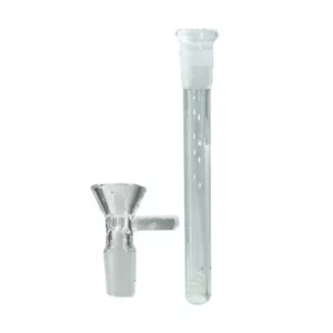 Glass Pipe and Downstem Glass Downstem with Bowl - 16cm